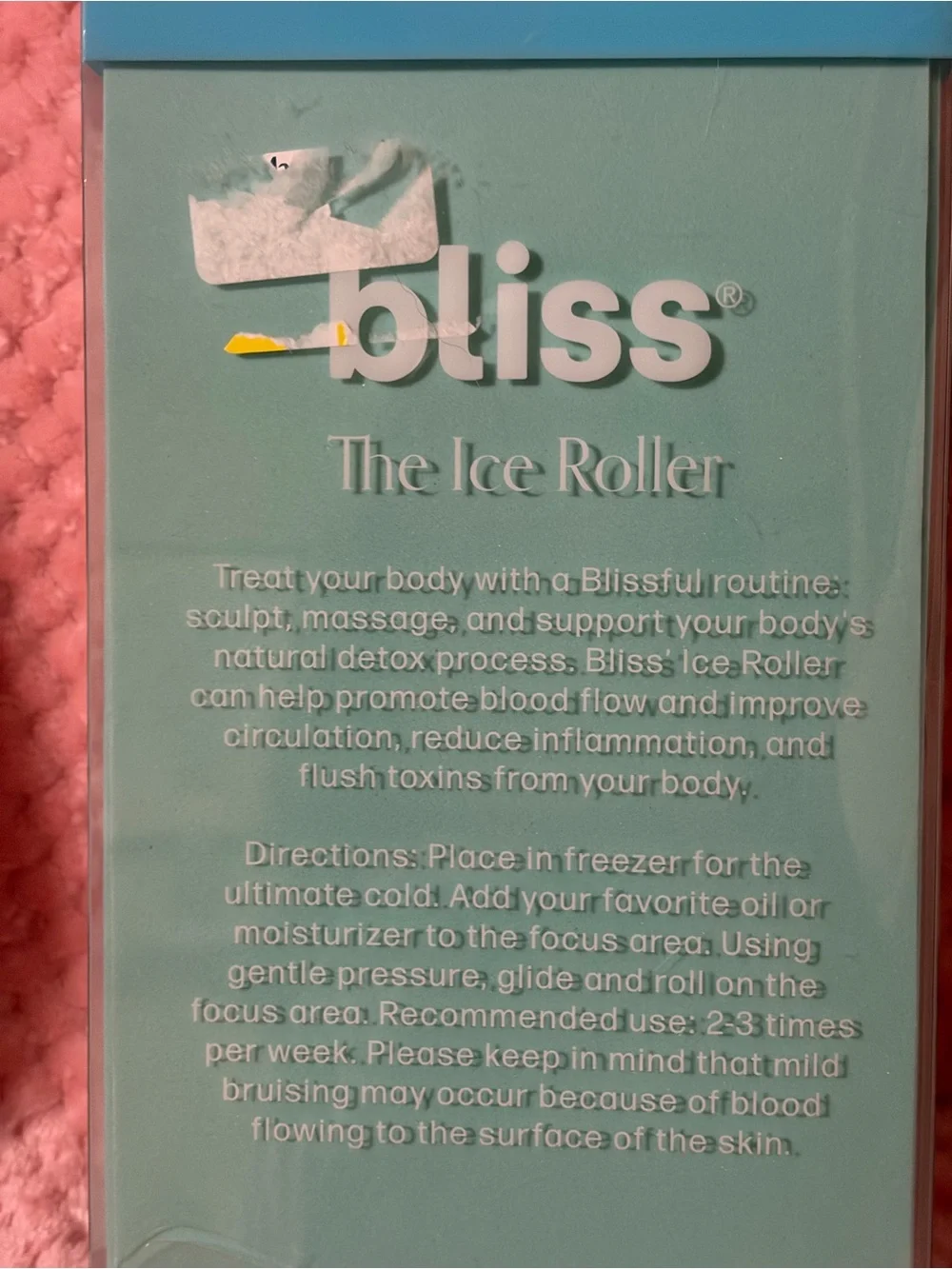 NEW Bliss The Ice Roller For Contouring And De-Puffing Freezable Body Massager